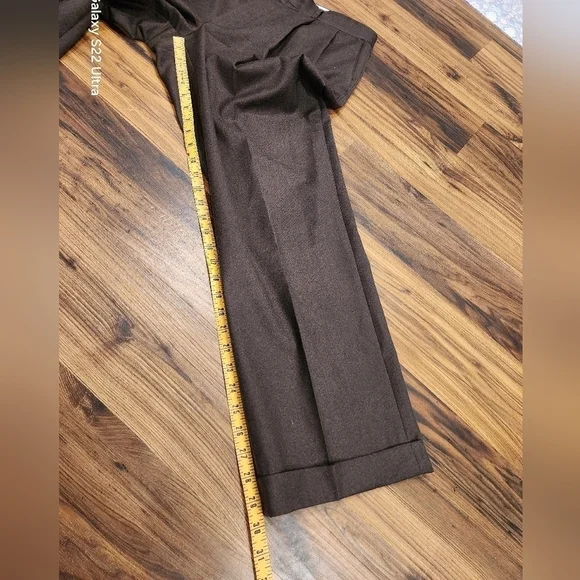 Worsted Wool Pleated Dress Pants - Picture 8 of 12